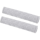 2Pcs Fleece Auto Seat Belt Covers Seatbelt Shoulder Pad Car Accessories Light Grey