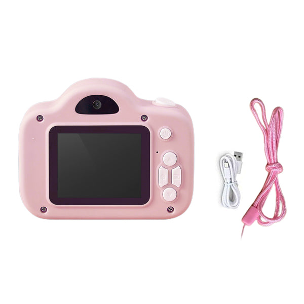 Kids Dual Camera HD Action Camera Digital Camera with Video Recorder-Pink