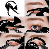 Set of 6 Pairs Cat Eye Line Tool Eyeliner Stencil Eyes Liner Model Template Makeup Tools