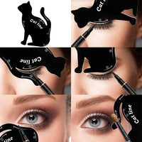 Set of 6 Pairs Cat Eye Line Tool Eyeliner Stencil Eyes Liner Model Template Makeup Tools