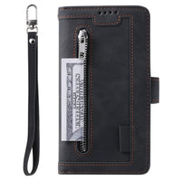 PU Leather Wallet Phone Case for iPhone 13 Promax Black