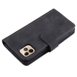 PU Leather Wallet Phone Case for iPhone 13 Pro Black