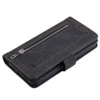 PU Leather Wallet Phone Case for iPhone 13 Black