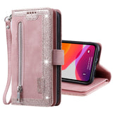 PU Leather Wallet Phone Case for iPhone 13 Mini Pink