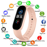 Bluetooth Smart Watch Fitness Bracelet Heart Rate Monitor Wrist Watch Pink