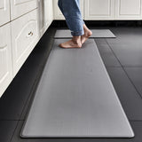 Home Kitchen Door Mat Non-slip Water-resistant Anti-Oil Floor Rug Carpet 45 x150cm Grey