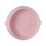 Silicone Round Baking Trays Air Fryer Liners-Light Blue and Pink