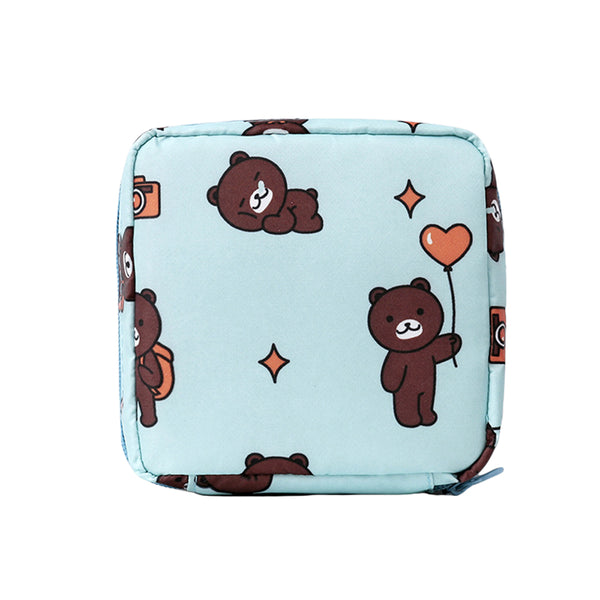 Women Sanitary Napkin Storage Bags Period Bag Bear Pattern