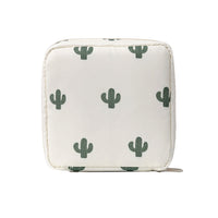 Women Sanitary Napkin Storage Bags Period Bag Cactus Pattern