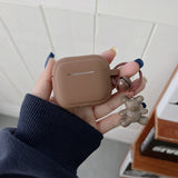 Protective Case Wireless Earphone Cover for Apple Airpods 3rd Gen-Coffee