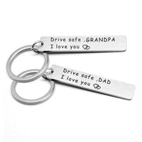 2-Piece Set Drive Safe Stainless Steel Keychains