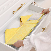 4-Piece Set Foldable Storage Box Bra Underwear Closet Organizer Drawer Divider Kit Yellow