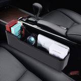 Car Seat Gap Filler Slit Pocket Car Organizer Cup Holder Black