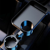 Car Cup Holder Expander with Attachable Tray 360 Degree Rotating Car Drink Bottle