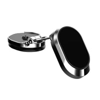 Universal Folding Magnetic Car Phone Holder 360 Degree Rotating Silver