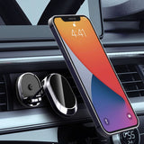 Universal Folding Magnetic Car Phone Holder 360 Degree Rotating Silver