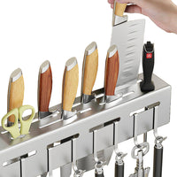 Kitchen Wall Mount Rack Knife Holder with Hook Tools