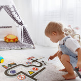 Traffic Theme Bath Sticker Toys Set with Storage Bag