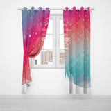 Pair of 3D Printed Window Curtain Christmas Full Blackout Curtains 91.5 x 214cm-Style 1