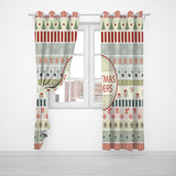 Pair of 3D Printed Window Curtain Christmas Full Blackout Curtains 91.5 x 214cm-Style 2