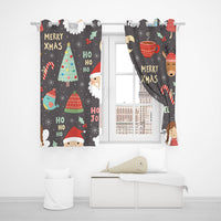 Pair of 3D Printed Window Curtain Christmas Full Blackout Curtains 53 x 114cm-Style 3