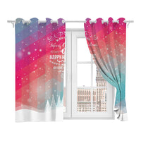 Pair of 3D Printed Window Curtain Christmas Full Blackout Curtains 70 x 160cm-Style 1