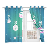 Pair of 3D Printed Window Curtain Christmas Full Blackout Curtains 70 x 160cm-Style 4