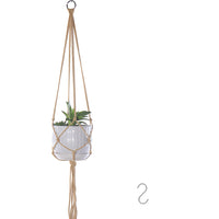 Set of 4pcs Macrame Plant Hanging Holder with 4 Hooks Indoor Outdoor Decoration