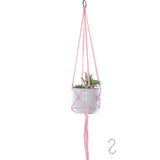 Set of 4pcs Macrame Plant Hanging Holder with 4 Hooks Indoor Outdoor Decoration