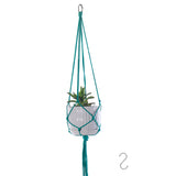 Set of 4pcs Macrame Plant Hanging Holder with 4 Hooks Indoor Outdoor Decoration