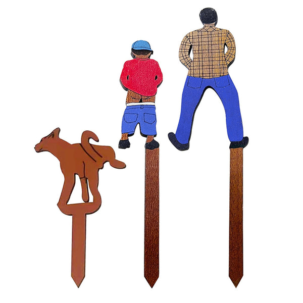 Set of 3Pcs Funny Garden Stakes Humor Plant Markers Decors