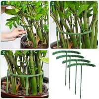 Set of 16Pcs 15cm Plant Support Stakes Garden Climbing Trellis Flowers Stand Plant Cage Support Rings