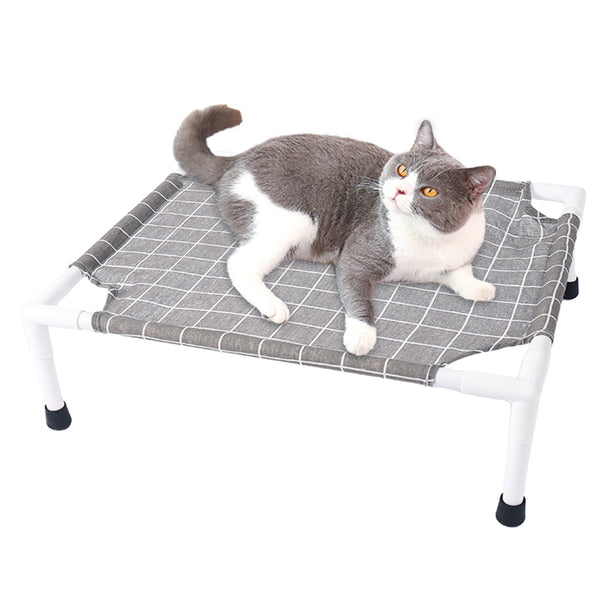 Elevated Dog Bed Pet Cat Portable Raised Dog Cat Durable Raised Pet Bed Square Style