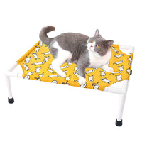 Elevated Dog Bed Pet Cat Portable Raised Dog Cat Durable Raised Pet Bed Duck Style