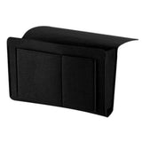 Bedside Pocket Storage Bag Caddy Hanging Organizer Sofa Side Hanging Bag -Black