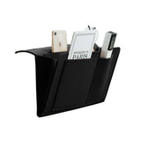 Bedside Pocket Storage Bag Caddy Hanging Organizer Sofa Side Hanging Bag -Black