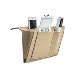 Bedside Pocket Storage Bag Caddy Hanging Organizer Sofa Side Hanging Bag -Beige