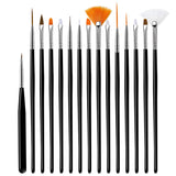 Set of 15Pcs Nail Art Brushes Nail Drawing Pen Gel Nails Painting Pen Nail Tool