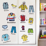 Dresser Clothing Decal Label Wardrobe Drawer Clothing Classification Stickers -Boys Style