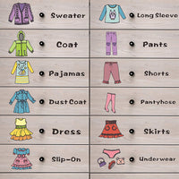 Dresser Clothing Decal Label Wardrobe Drawer Clothing Classification Stickers -Girl Style