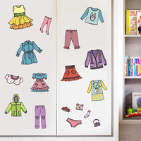 Dresser Clothing Decal Label Wardrobe Drawer Clothing Classification Stickers -Girl Style