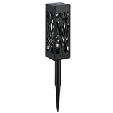 Hollow Carved Solar Light Patio Walkway Lamp Outdoor Garden Decor White