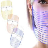 LED Light Photon Face Mask Rejuvenation Skin Facial Wrinkle Therapy Facial Mask 3 Colour Lights