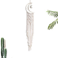 Boho Macrame Tassel Wall Hanging Tapestry Dream Catcher Home Decor -Moon Style