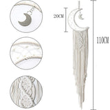 Boho Macrame Tassel Wall Hanging Tapestry Dream Catcher Home Decor -Moon Style