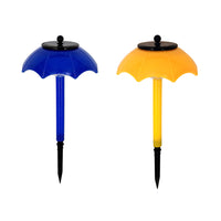 Set of 2Pcs Umbrella Shaped Solar Light Patio Walkway Lamp Outdoor Garden Decor