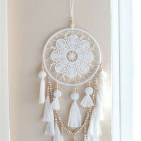 Hand Woven Macrame Dream Catcher Wall Hanging Ornament Home Bedroom Decor with Tassels