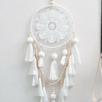 Hand Woven Macrame Dream Catcher Wall Hanging Ornament Home Bedroom Decor with Tassels