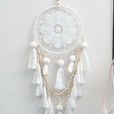 Hand Woven Macrame Dream Catcher Wall Hanging Ornament Home Bedroom Decor with Tassels