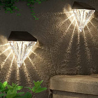 2 Pack Solar Fence Lights Outdoor Wall Lights Solar Deck Lighting